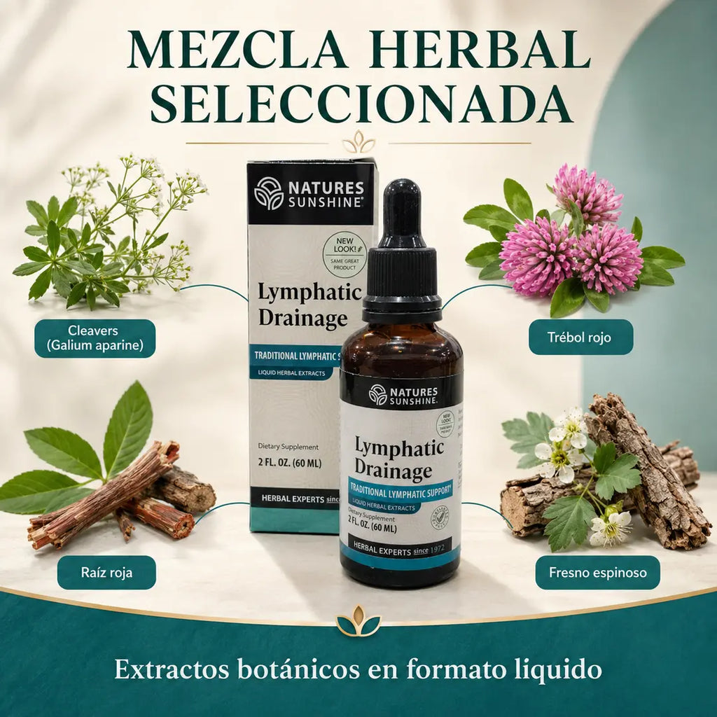 Fórmula Herbal de Apoyo Linfático - AYUDA A DISMINUIR LA APARIENCIA DE HINCHAZÓN