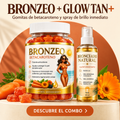 Combo 2X1 BRONZEO Glow: Gomitas de Betacaroteno + Spray Bronceador