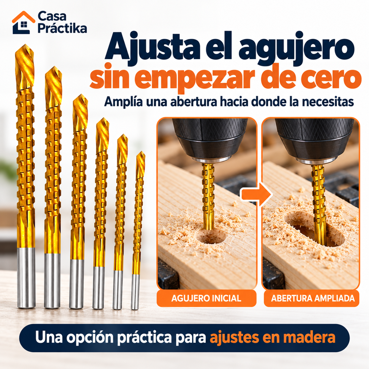 Set de 6 Brocas Fresadoras de Corte Lateral