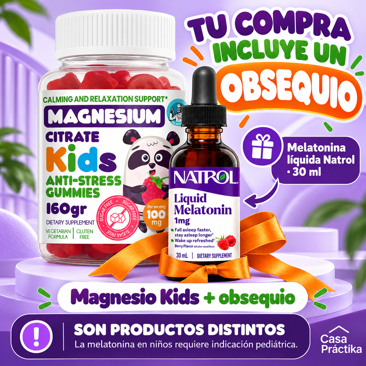 KIDS MAGNESIO PARA NIÑOS ANTI ESTRES  + OBSEQUIO