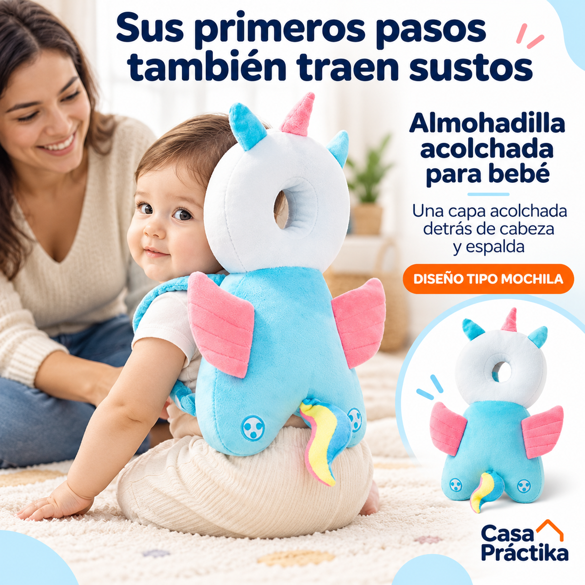 Almohada Protectora Antigolpes para Bebe