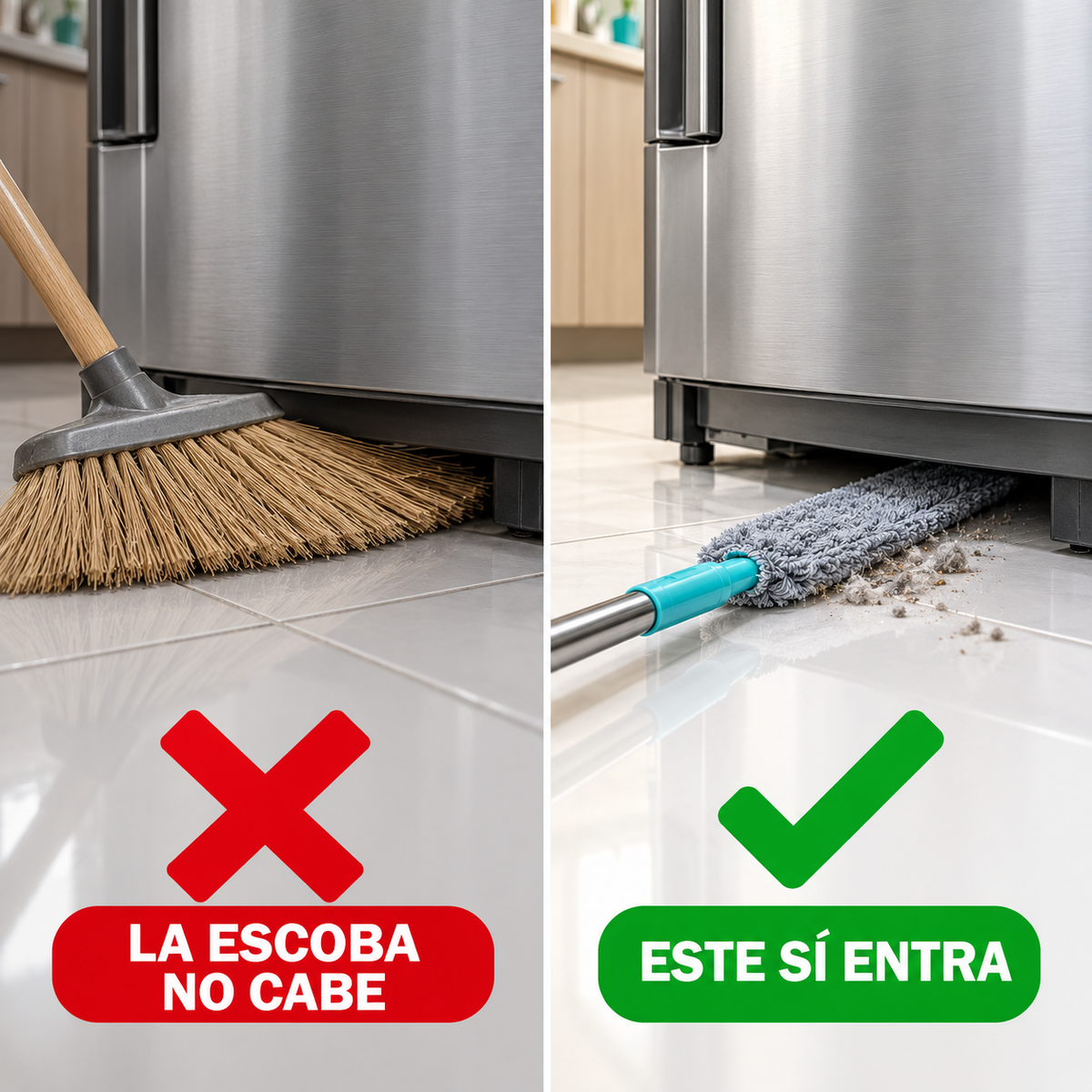 Kit x2 Cepillos Flexibles Bajo Muebles – Llegan donde el trapo no entra