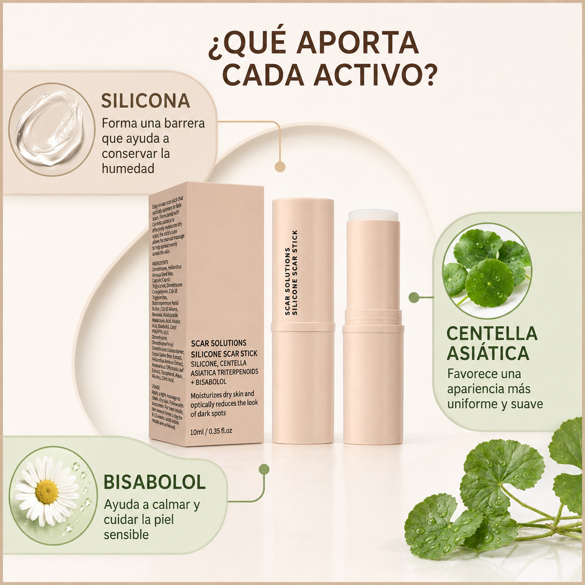 Silicona Cicatrizante en Barra - Ayuda a suavizar y proteger la apariencia de tu cicatriz cómodamente