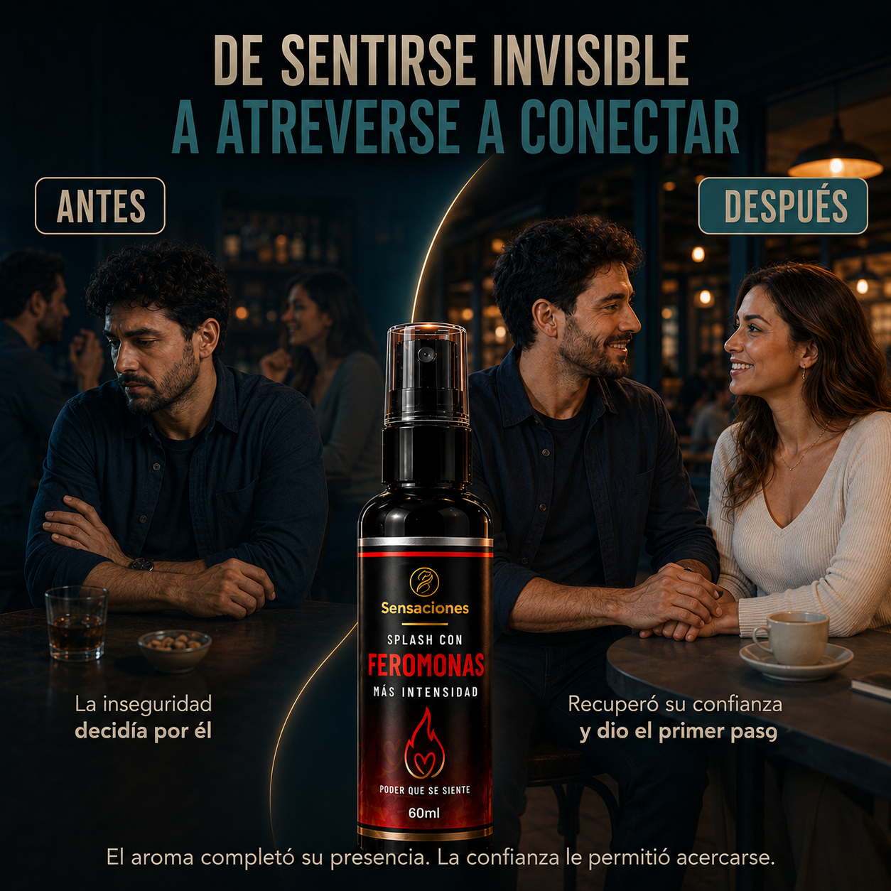 Splash Feromonas X3 | Refuerza tu presencia con un aroma masculino en segundos