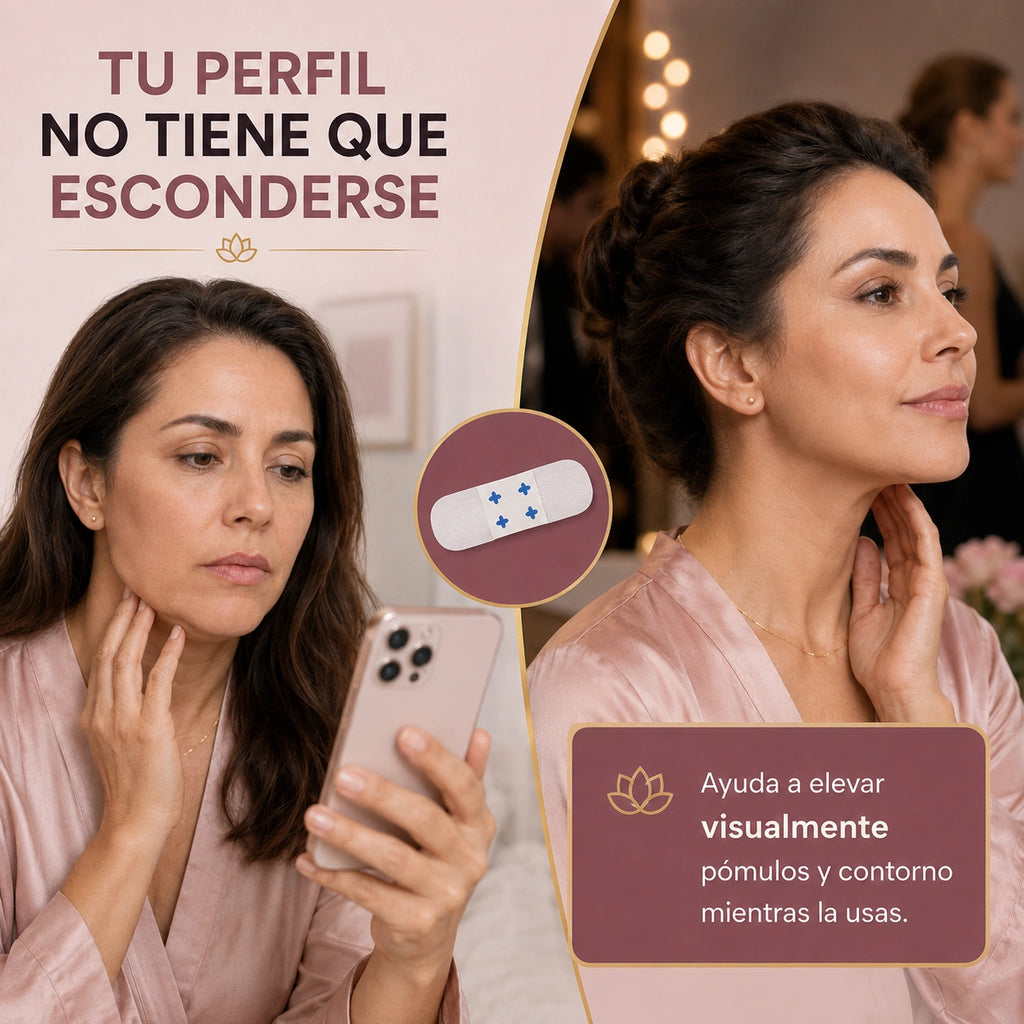 Cinta Adhesiva Lifting: Define Pómulos y Contorno en Segundos