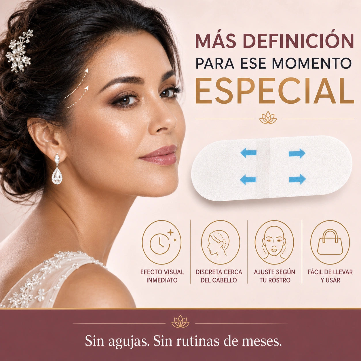 Cinta Adhesiva Lifting: Define Pómulos y Contorno en Segundos