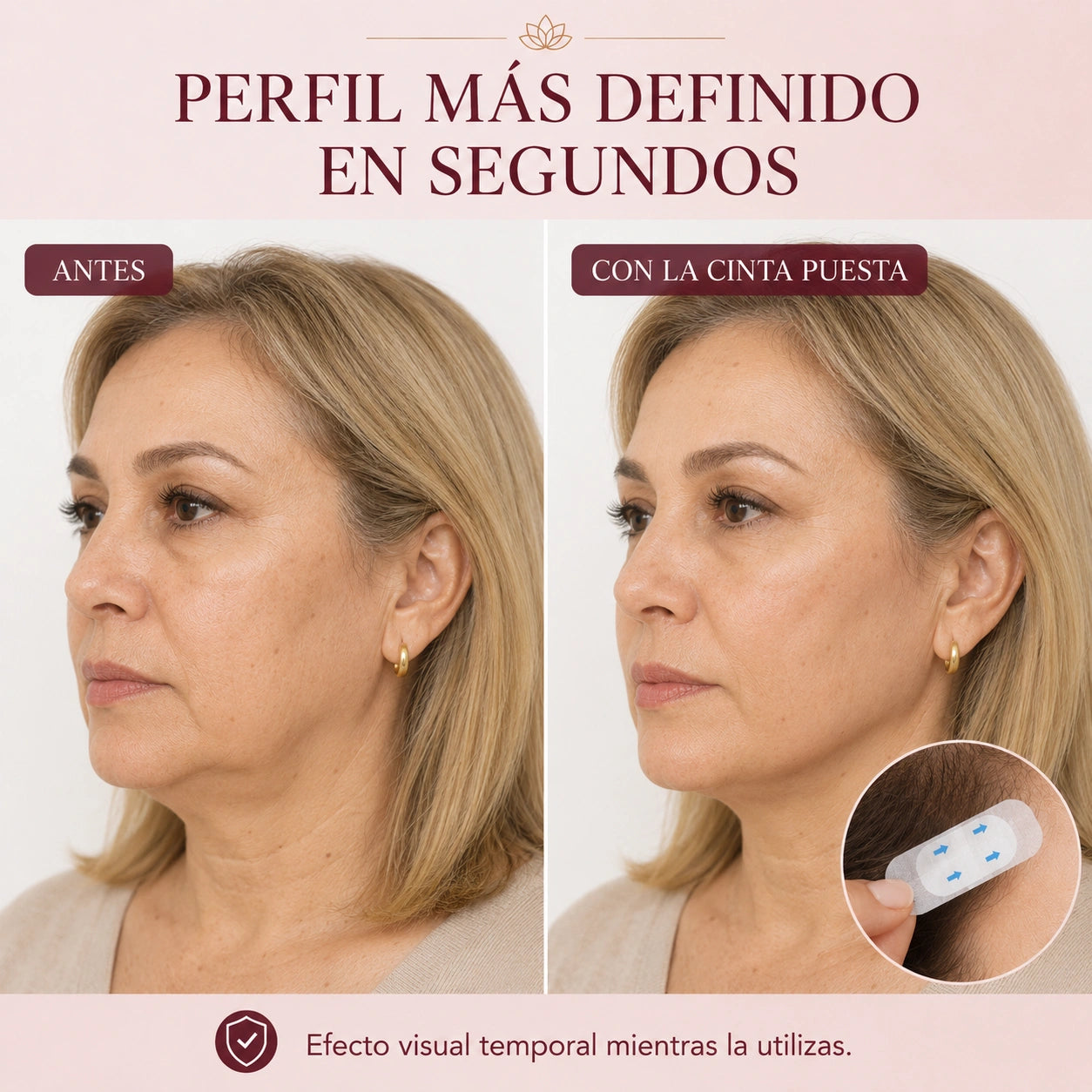 Cinta Adhesiva Lifting: Define Pómulos y Contorno en Segundos