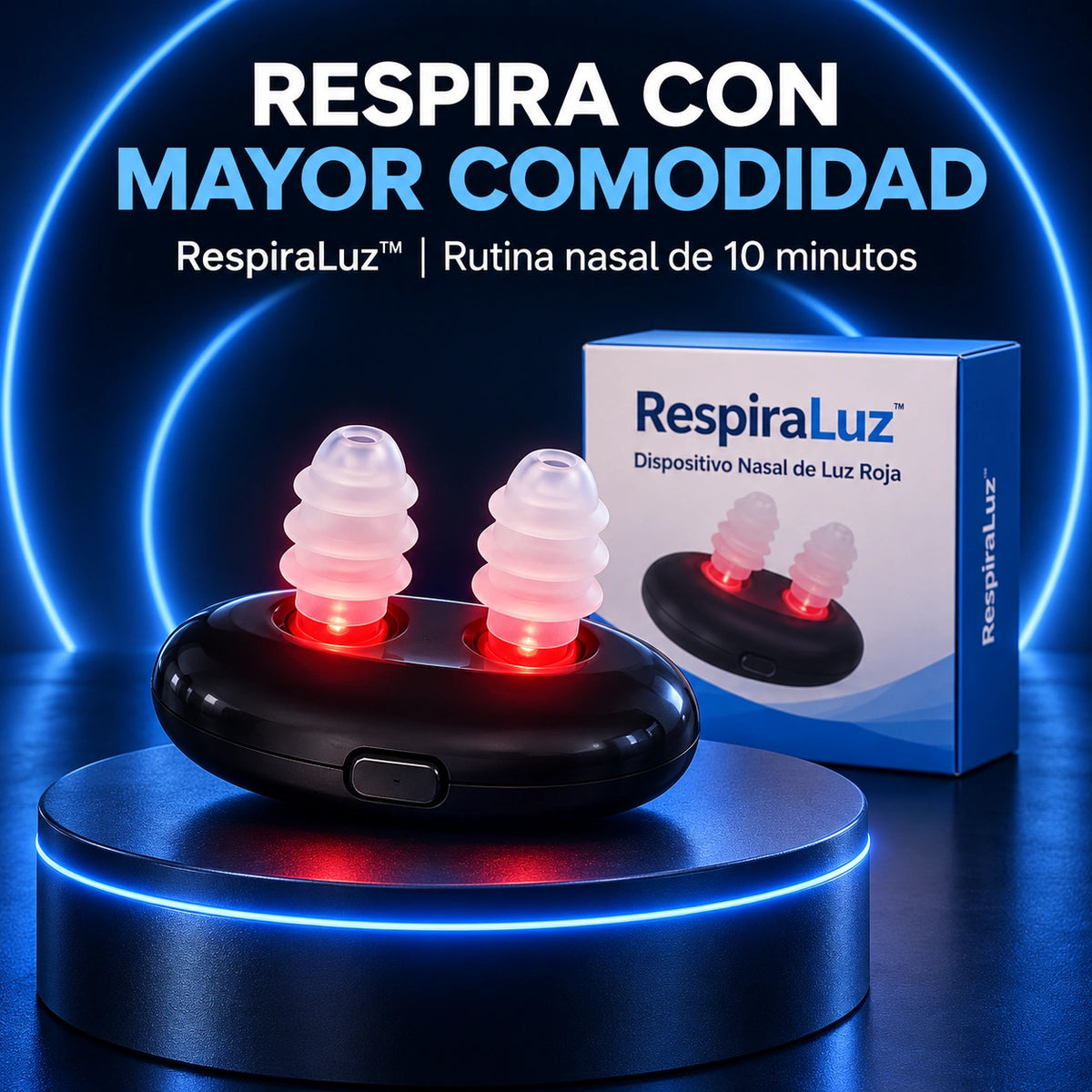 Dispositivo Terapia Luz Roja Rinitis Ayuda a aliviar la congestión nasal con luz roja en sesiones de 10 minutos