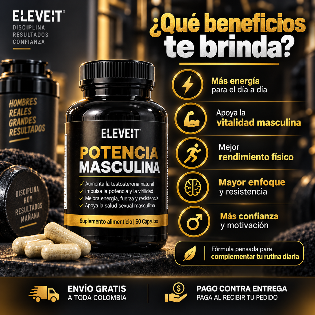 ELEVEIT Potencia Masculina – Más energía, vitalidad y rendimiento masculino con una fórmula avanzada