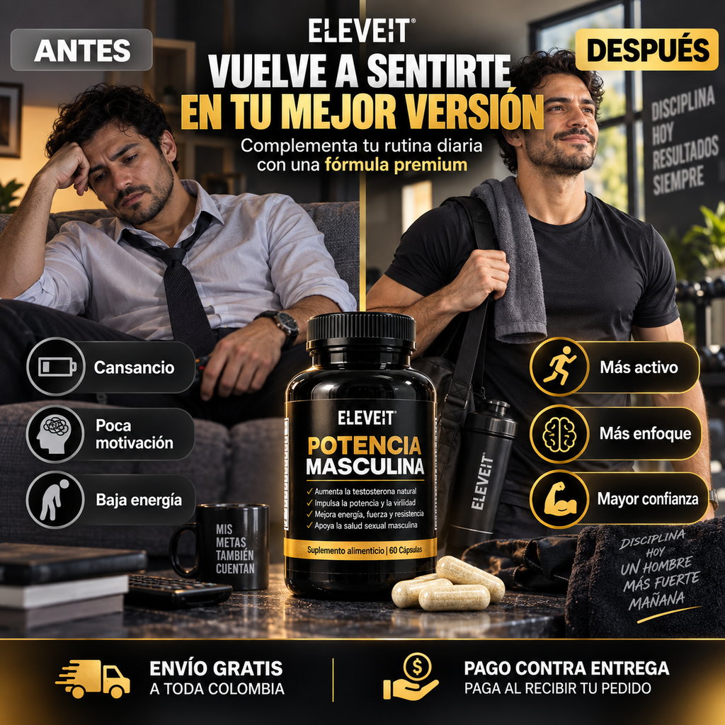 ELEVEIT Potencia Masculina – Más energía, vitalidad y rendimiento masculino con una fórmula avanzada