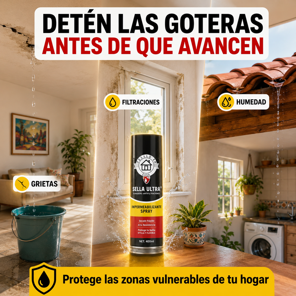 Sella Ultra – Spray Impermeabilizante para Goteras