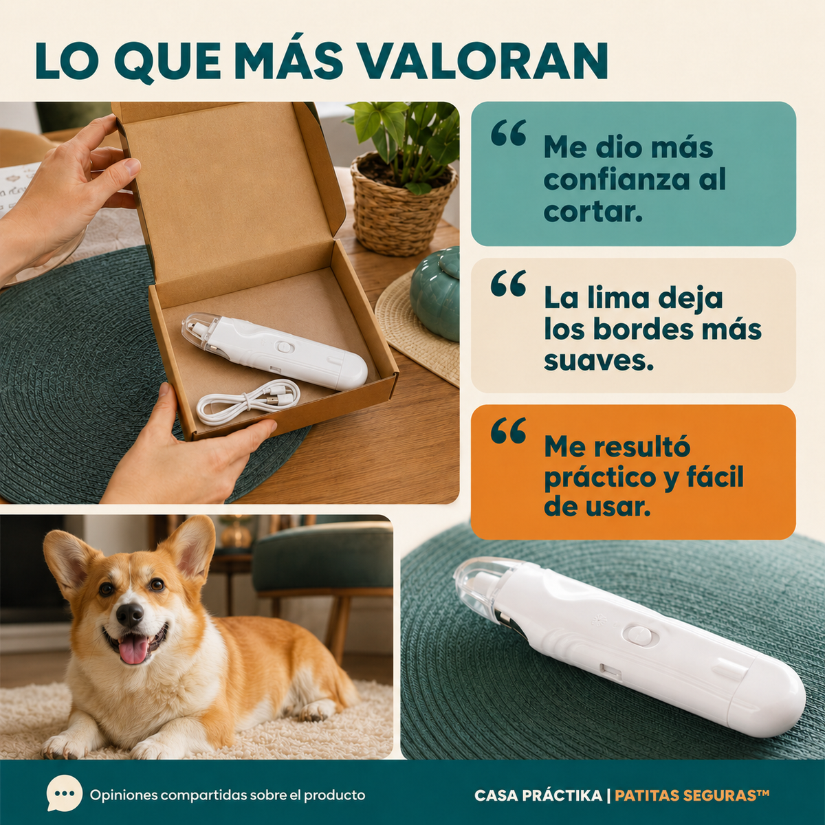 Cortauñas Patitas Seguras 2 en 1: Luz LED y Lima Integrada