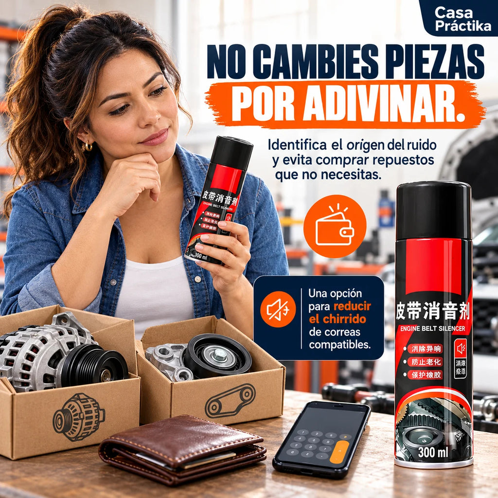 Reductor de Ruido para Correas del Motor — Ahorra Dinero En Mecánicos Innecesarios