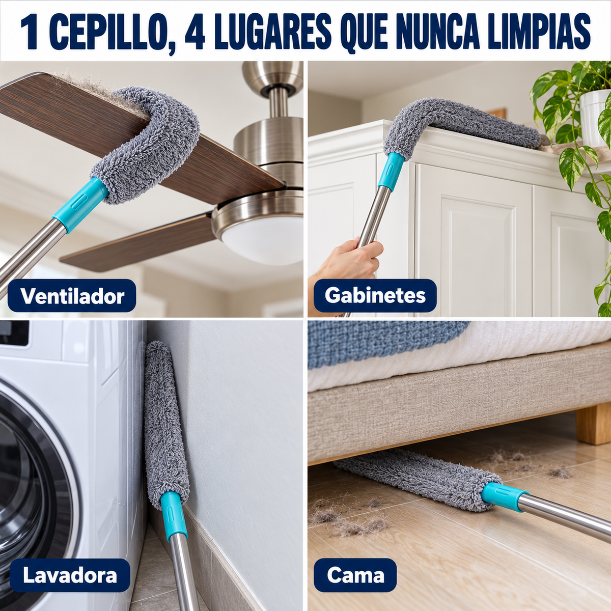 Kit x2 Cepillos Flexibles Bajo Muebles – Llegan donde el trapo no entra