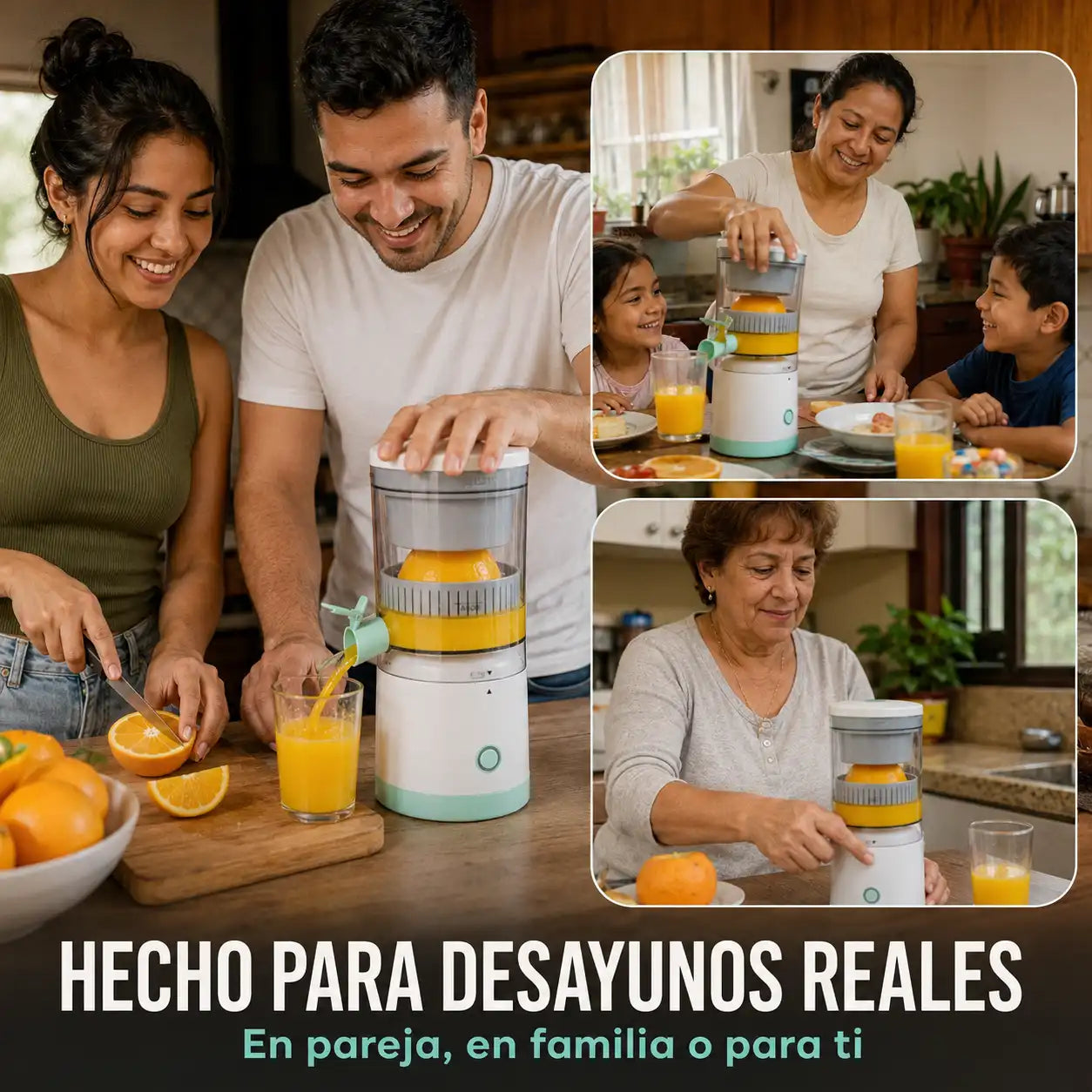 DISFRUTA JUGO RECIÉN EXPRIMIDO SIN CANSAR TUS MANOS