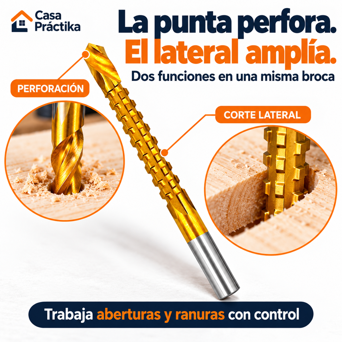 Set de 6 Brocas Fresadoras de Corte Lateral